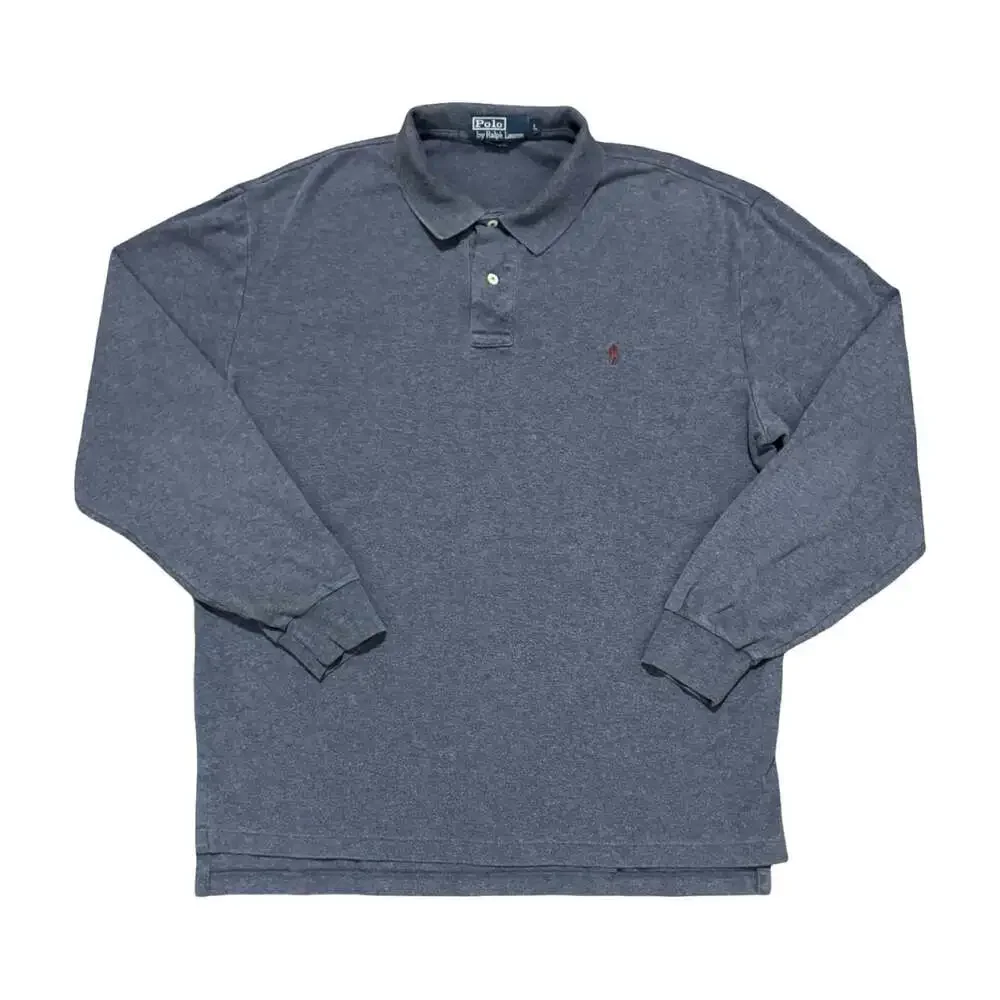 Men’s Polo Ralph Lauren Long Sleeve Polo Shirt Navy Blue Size Large